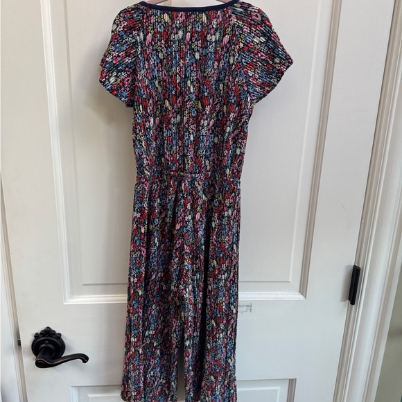 NWOT H&M Girls Size 4 5 Y Multicolor Pleated Short Sleeve Floral Romper - Picture 5 of 5